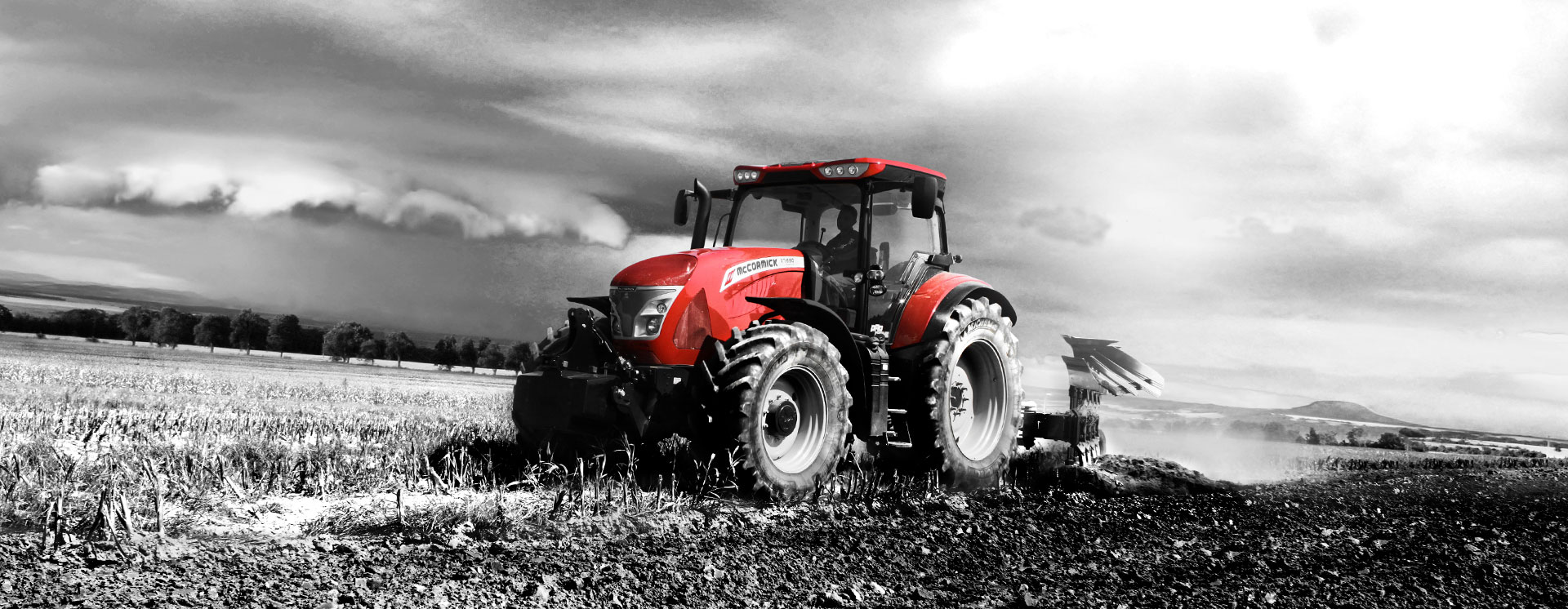 McCormick tractor working in a field